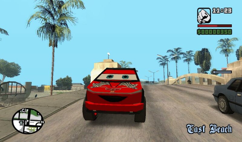 GTA San Andreas Tesla Cybertruck NUEVO RAYO MCQUEEN L F de CARS 4